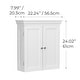 preview thumbnail 5 of 8, Teamson Home Stratford Removable Wall Cabinet 2 Doors, Adjustable Shelves, Crown Molding, Beveled Inlays for Bathroom Storage