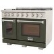 preview thumbnail 48 of 63, Professional 48 in. 6.7 cu. ft. Double Oven Natural Gas Range with 25K Power Burner, Convection Oven in Stainless Steel
