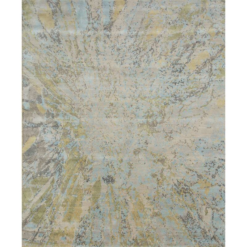 HomeRoots Abstract Contemporary Rectangle Area Rug - 120.00 in. x 96.00 in. x 0.25 in.