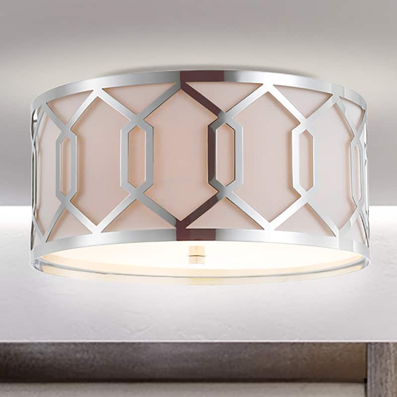 Aria Metal LED Flush Mount, by JONATHAN Y