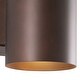 preview thumbnail 3 of 3, Chiasso Aluminum 1 Light Bronze Dark Sky Cylinder Outdoor Wall Lantern - 5-in W x 7.25-in H x 8-in D