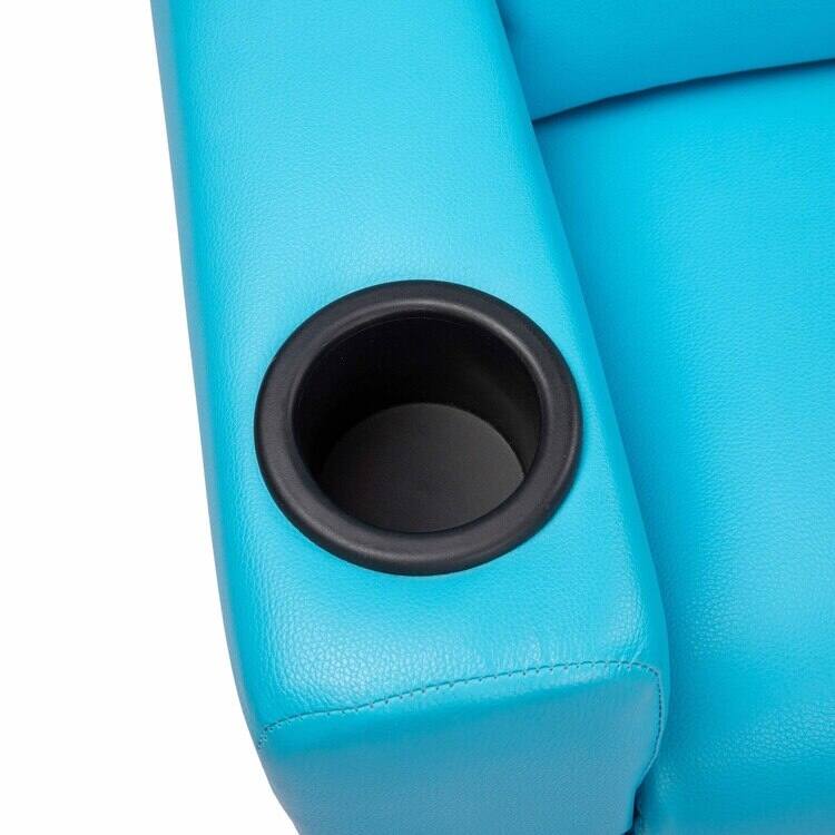 Pushback Kids Recliner Chair with Footrest & Cup Holders - Ultimate Comfort for Toddlers
