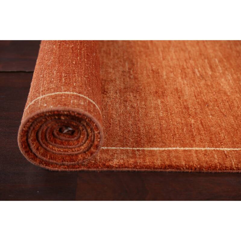 Bordered Gabbeh Kashkoli Oriental Runner Rug Hand-knotted Wool Carpet - 2'5" x 8'5"