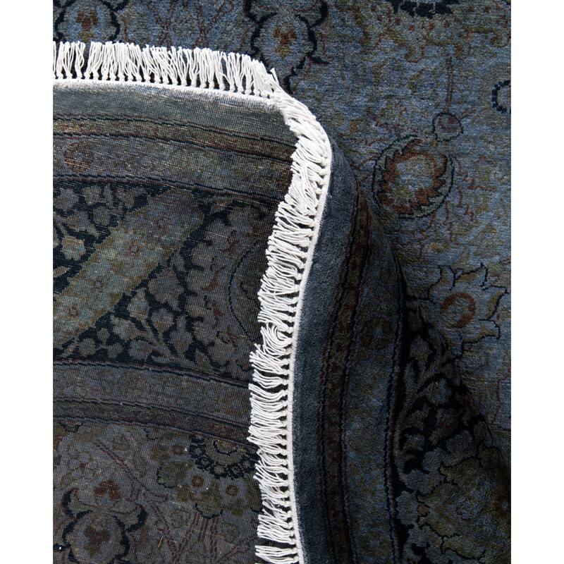 Overdyed One-of-a-Kind Hand-Knotted Area Rug - Gray - 6' 1" x 6' 1"