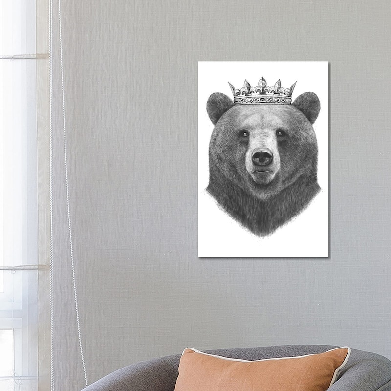 iCanvas "King Bear" by Valeriya Korenkova Canvas Print - 26x18x1.5
