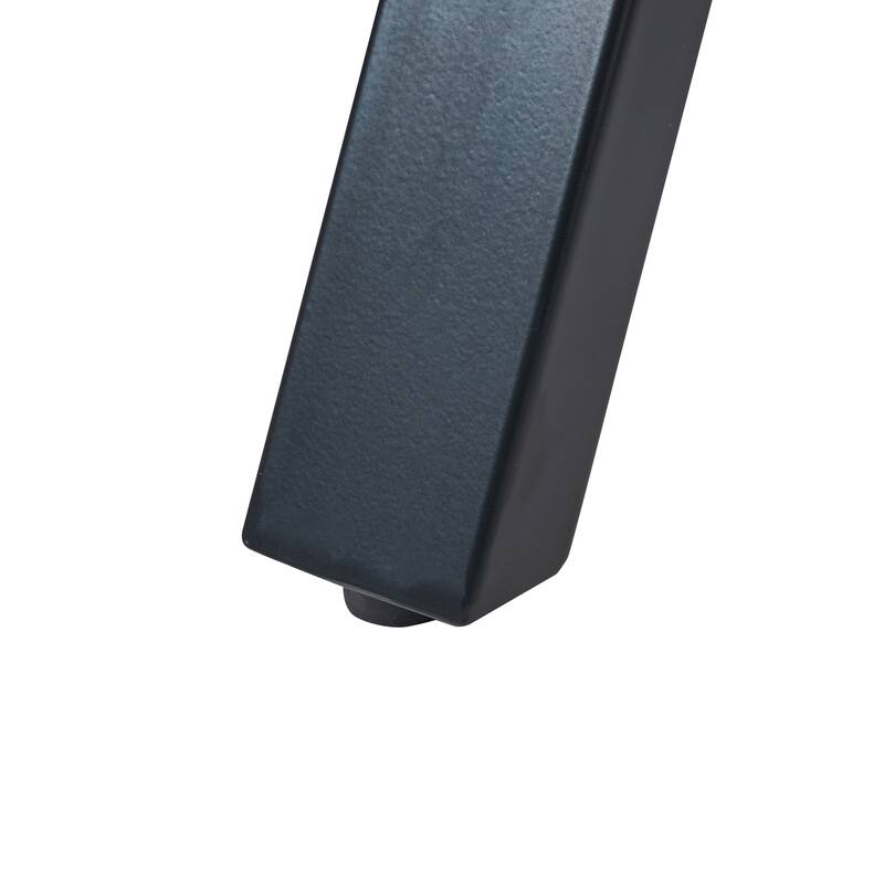 Rectangular dining table featuring a tempered glass tabletop with a marble-patterned design for restaurant dining settings