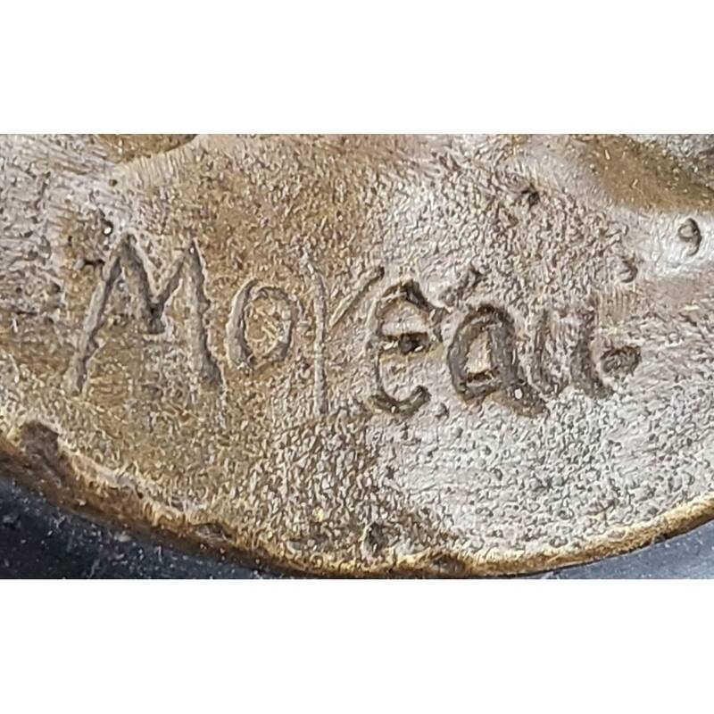 Bronze Dancing Girl Sculpture – Joyful Child Figurine On Marble Base