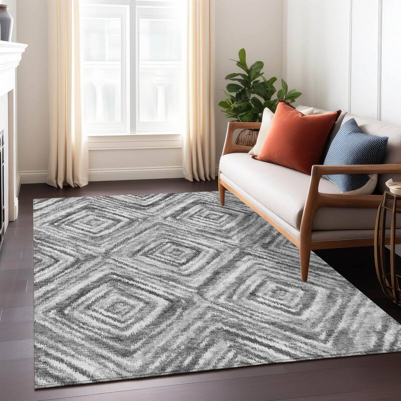 Machine Washable Indoor/ Outdoor Chantille Moroccan Boho Contemporary Rug
