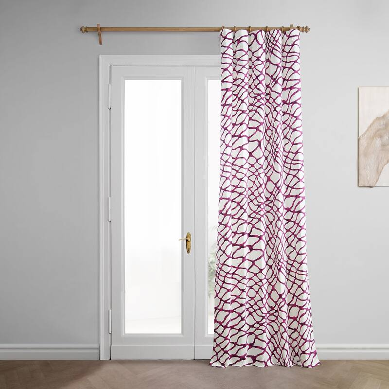 Exclusive Fabrics Ellis Printed Cotton Twill Curtain (1 Panel)