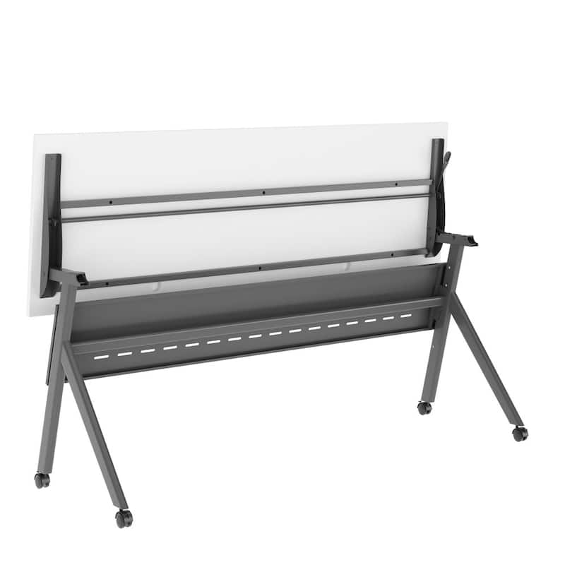 Commercial Nesting Flip Training Table with Steel Frame and Y-Legs - 23.5"W x 72"D x 30"H