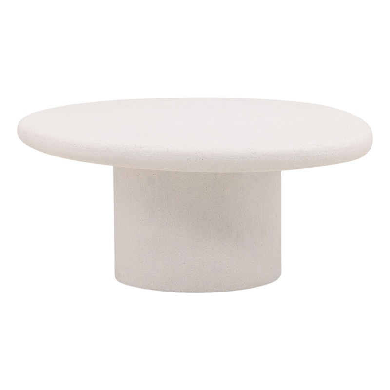 Rowan Concrete Terrazzo Coffee Table, White