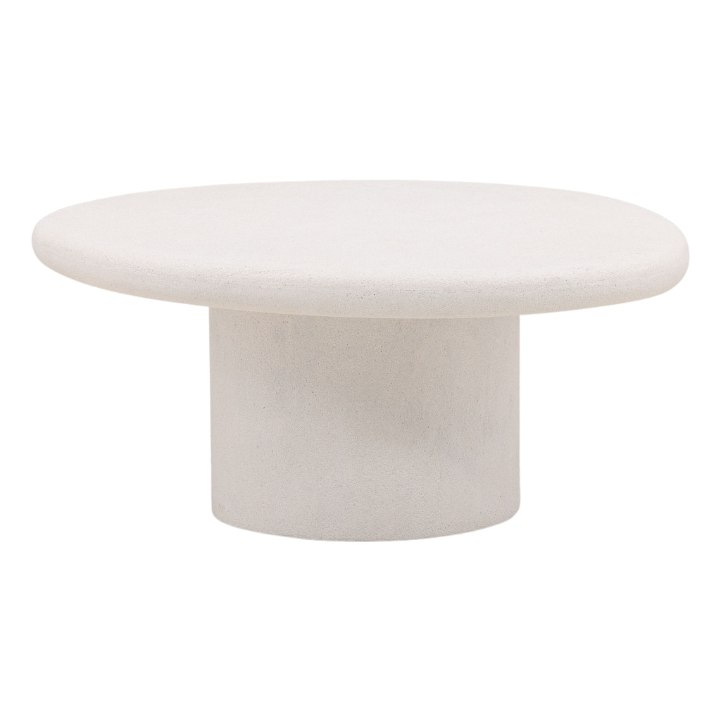 Rowan Concrete Terrazzo Coffee Table, White
