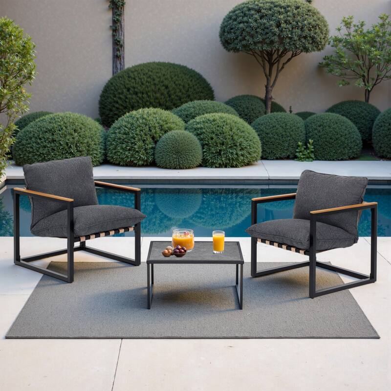 Outdoor Patio Conversation Set with Coffee Table