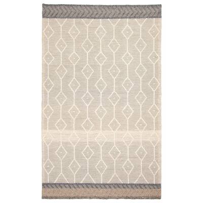 ECARPETGALLERY Braid weave Sienna Cream Wool Rug - 5'1 x 8'3