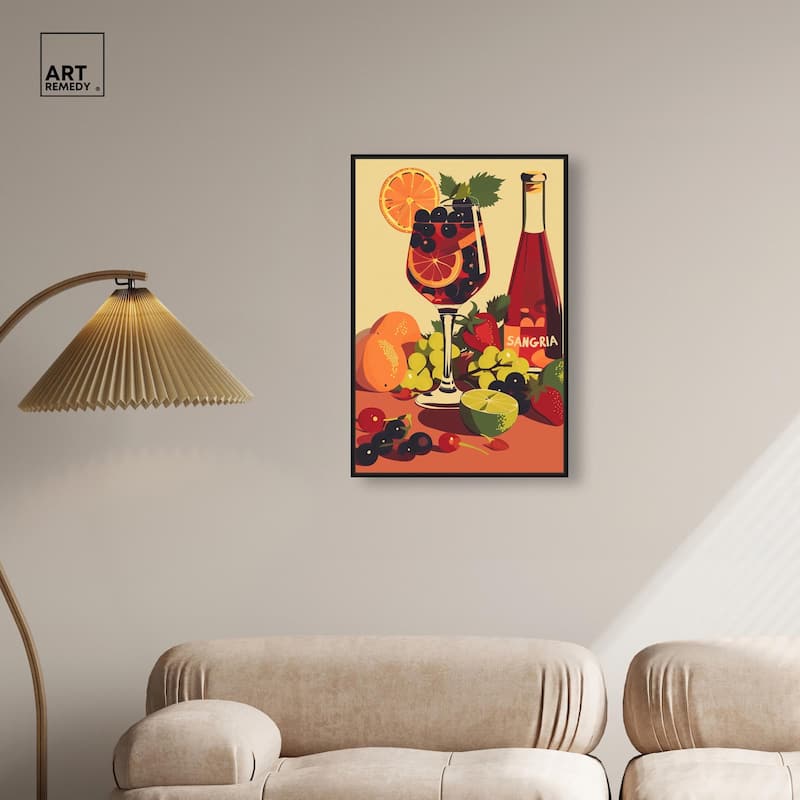 Sangria Drink Canvas by Art Remedy