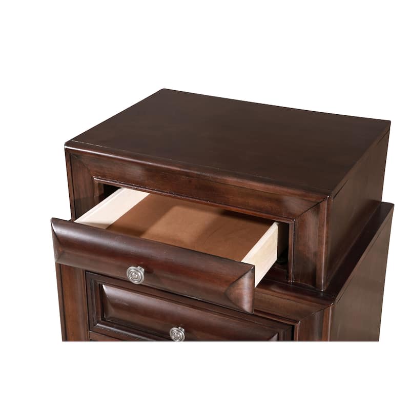 LaVita 3-drawer Wood Nightstand