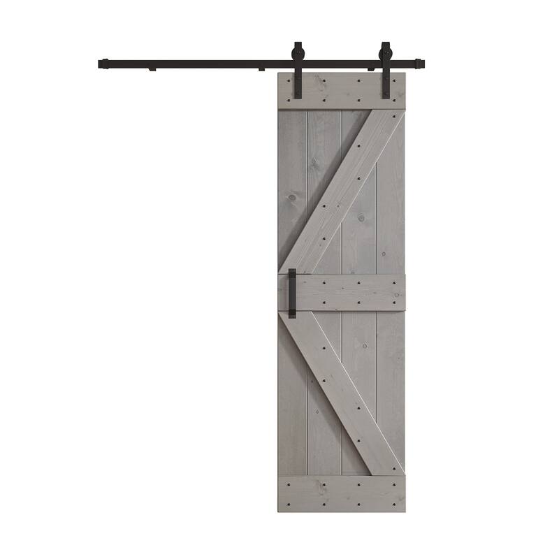 Coast Sequoia 24in x 84in K Series Pine Wood Sliding Barn Door With Hardware Kit