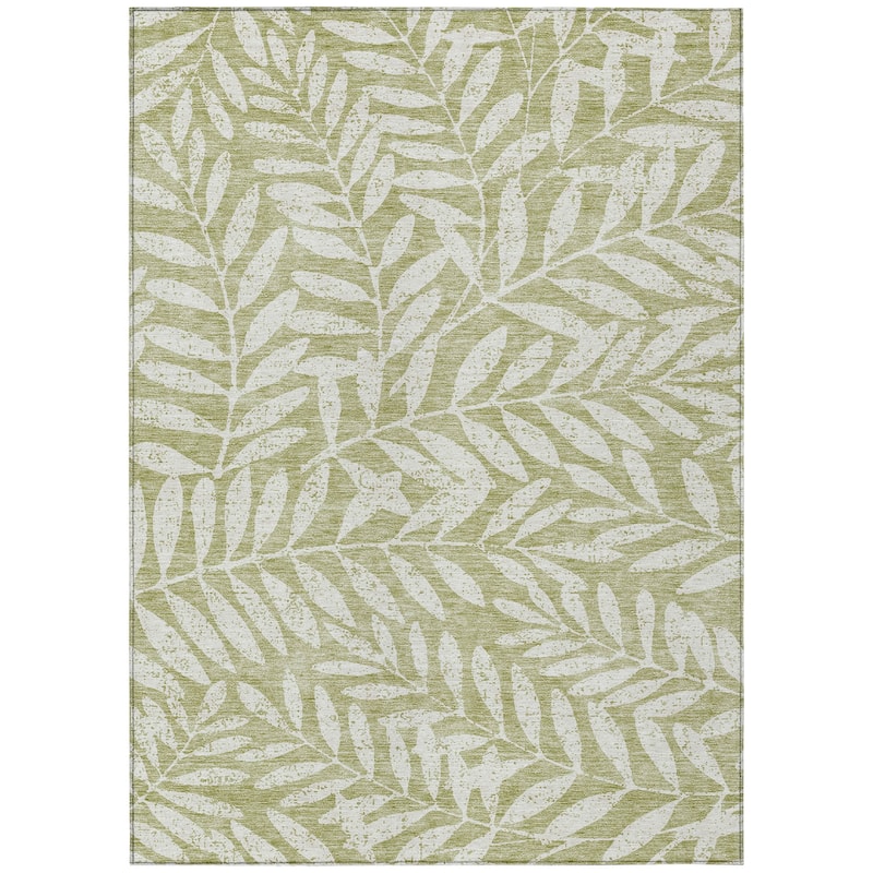 Machine Washable Indoor/ Outdoor Chantille Palm Rug