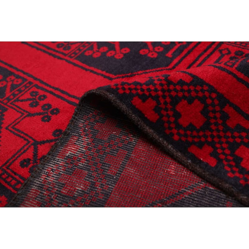 ECARPETGALLERY Hand-knotted Teimani Red Wool Rug - 3'2 x 5'10