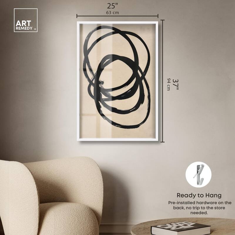 Beige Black II Shadowbox by Art Remedy