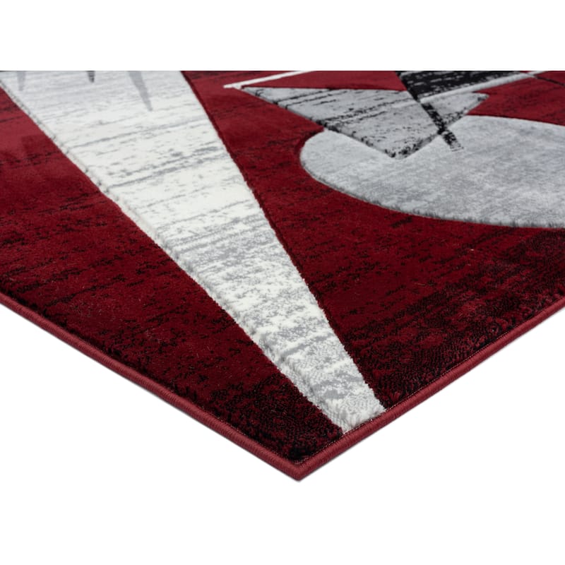 Crystal Collection Abstract Geometric Area Rug