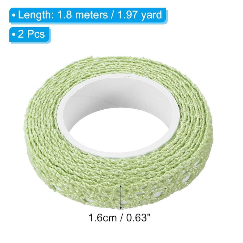 Lace Ribbon Self-Adhesive Lace Tape, 2 Rolls Cotton Masking Sticker