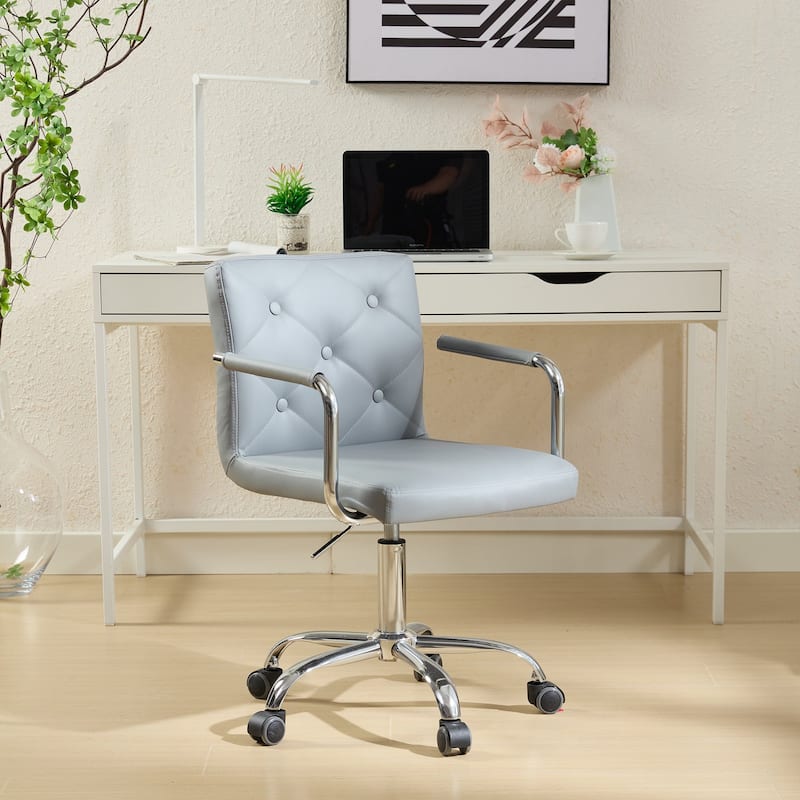 Home Office Desk Chairs 360 Swivel Height-Adjustable Accent Chair - Brown