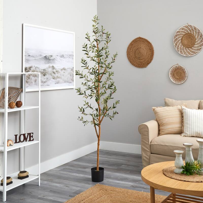 Artificial Olive Tree 82In - Indoor Outdoor Greenery Decor