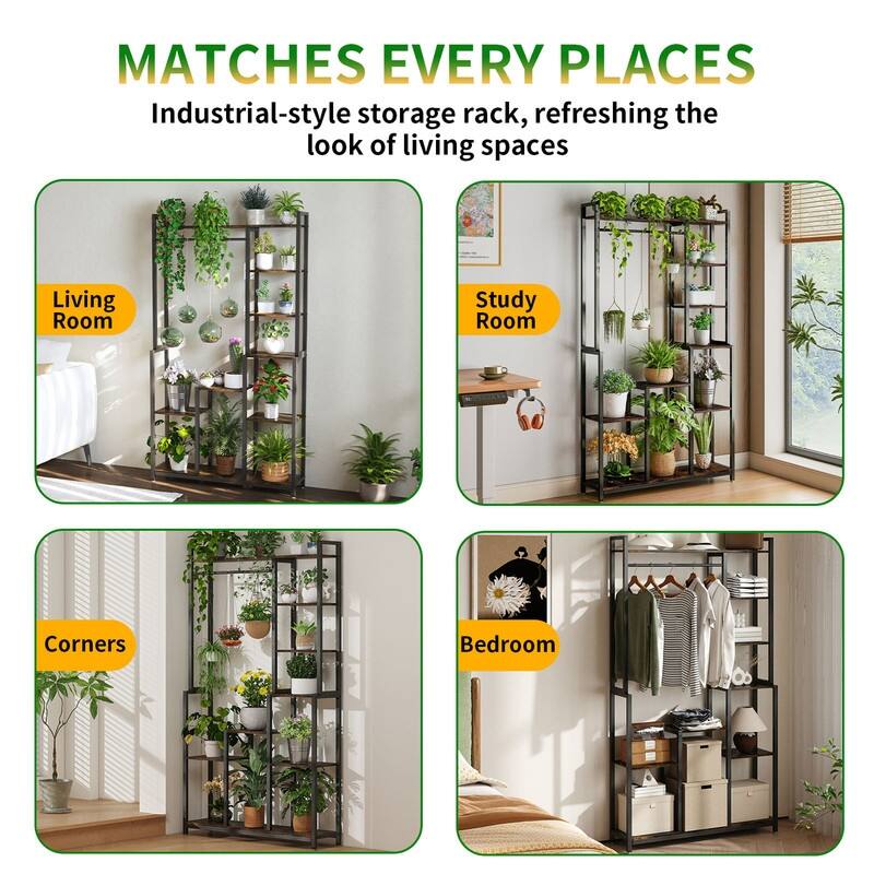 7 Tiered Plant Stand Indoor for Multiple Plants - 72" Tall