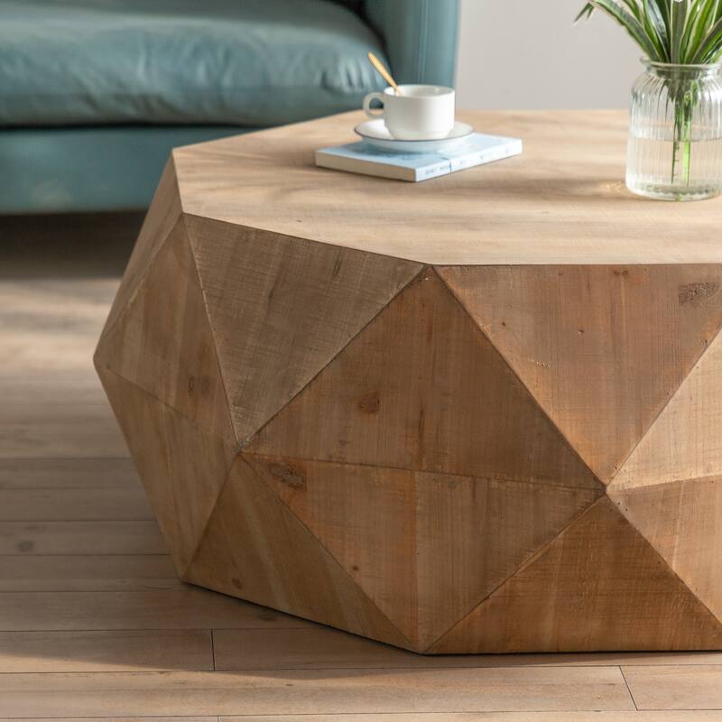 Three-dimensional Embossed Pattern Design American Retro Style Coffee Table