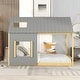 preview thumbnail 1 of 7, Minimal Design Full House Bed with Roof & Window - Functional Furniture