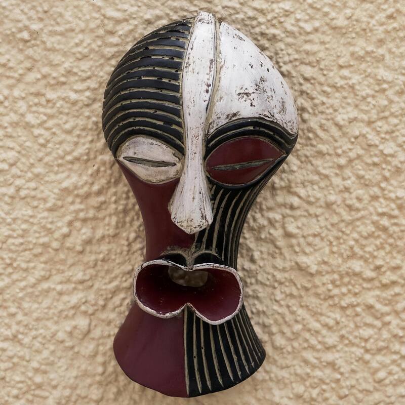 Novica Handmade Kundum African Wood Mask
