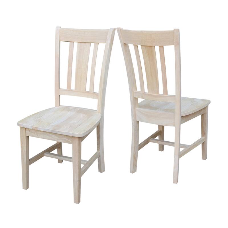 International Concepts Solid Wood San Remo Splatback Chairs - Set of 2
