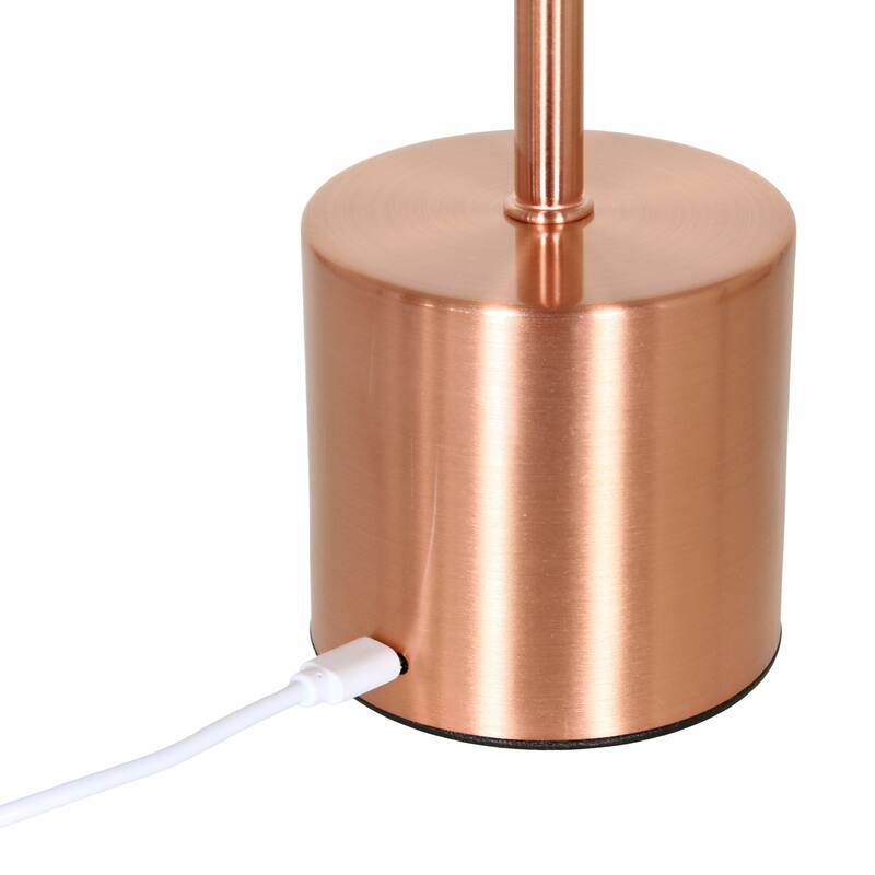 LED Mushroom Disc Desk Lamp with Touch Sensor - 12.75" - Copper Finish