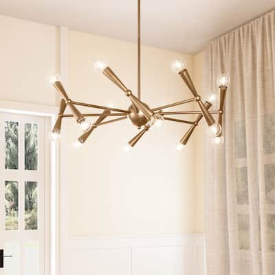 Brio Lighting Mizu Modern Gold 16 Light Chandelier