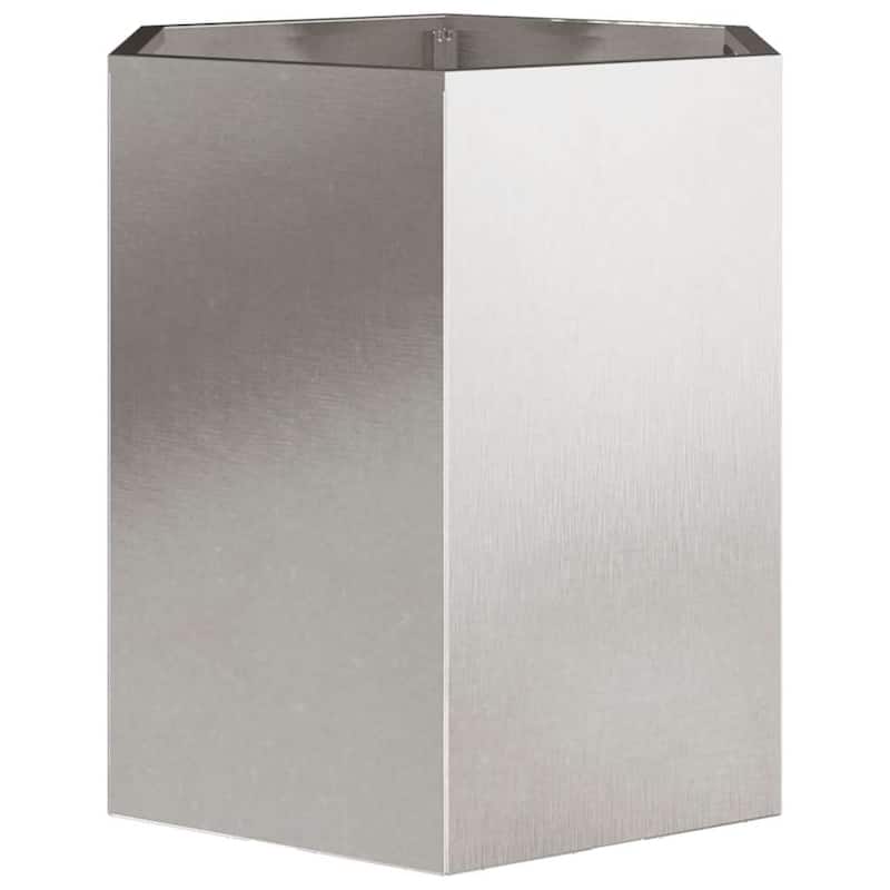 vidaXL Garden Planter Stainless Steel Hexagon 18.1x15.7x17.7 in Durable - 15.7 x 18.1 x 17.7 in