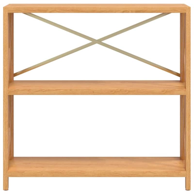 vidaXL 4-Tier Shelf 6.7"x11.8"x44.1" Solid Wood Oak