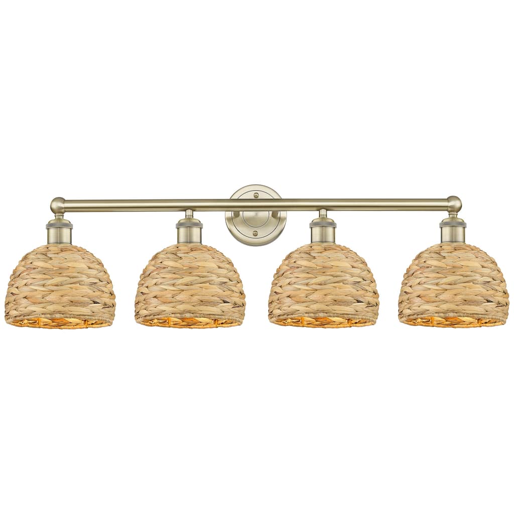 Innovations Lighting 616-4W-11-35 Woven Rattan Vanity Woven Rattan 4