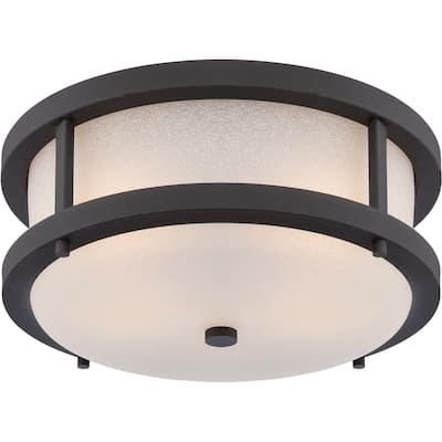 Willis LED Outdoor Flush - Textured Black 