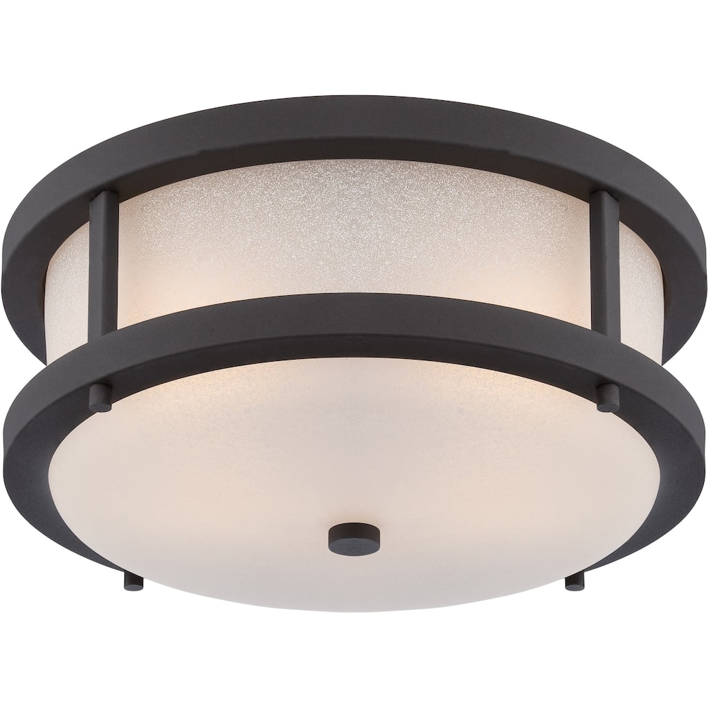 Willis LED Outdoor Flush - Textured Black 