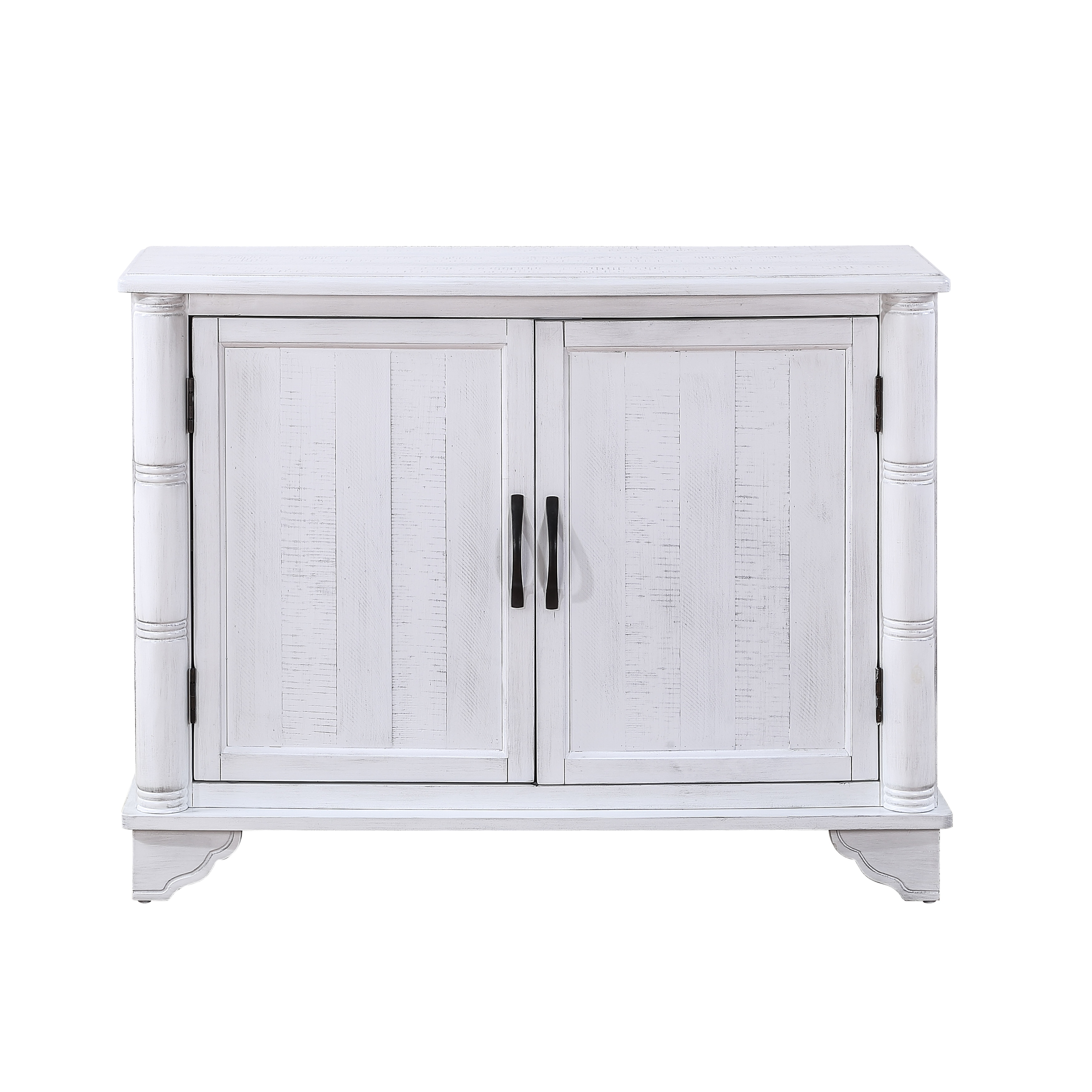 Solid Wood Entryway Console Table, 40" Retro Storage Cabinet with Adjustable Shelf