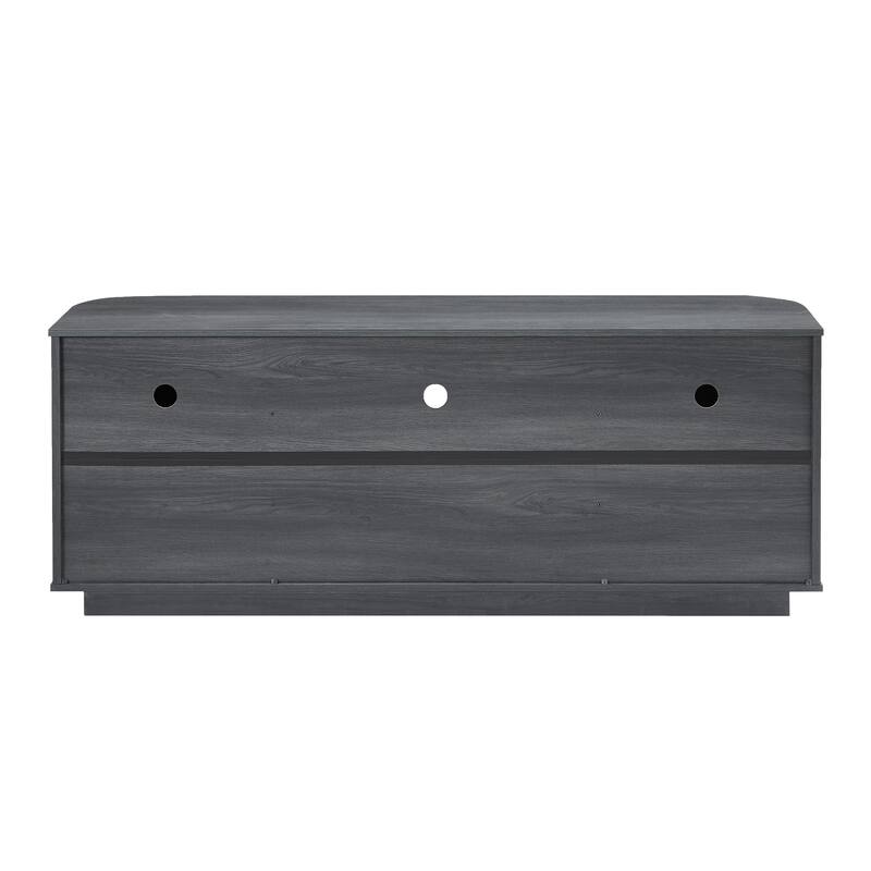Mid-Century Modern Sideboard Storage Cabinet TV Stand with Drawer & Shelves, 64-Inch Wooden Wavy TV Cabinet with Open Storage