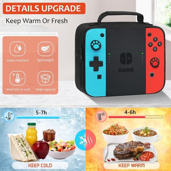 School Backpack for Boys - 3pcs Gamer Boys Backpack with Lunch Box