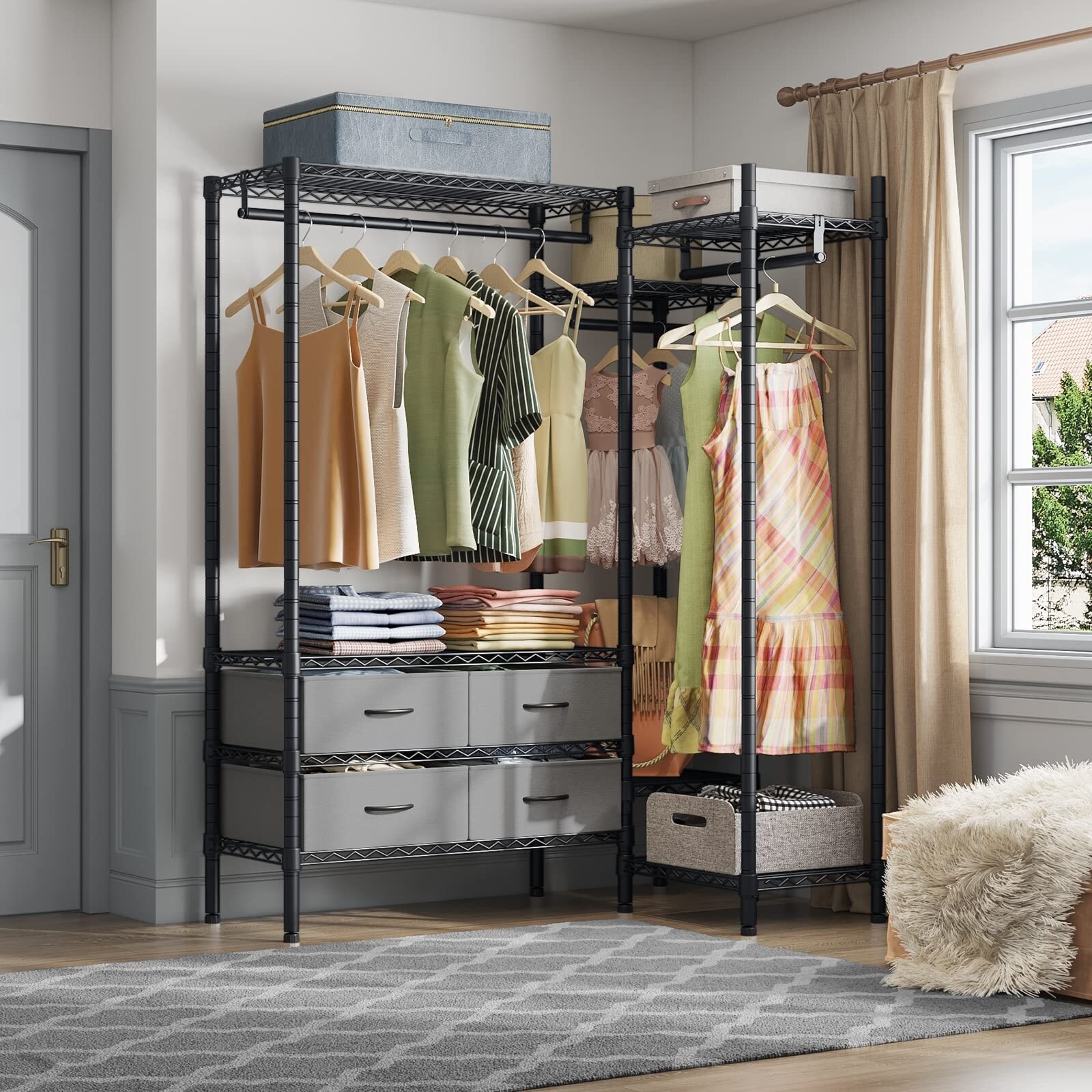 L shaped best sale coat rack