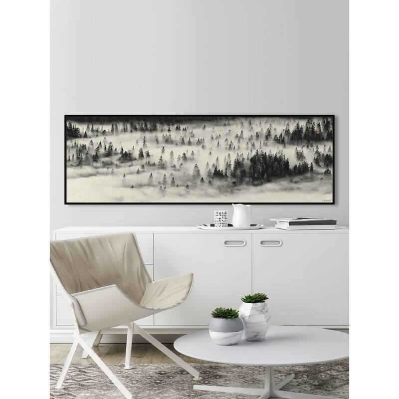 Fog Always Lift Floater Framed Print on Canvas