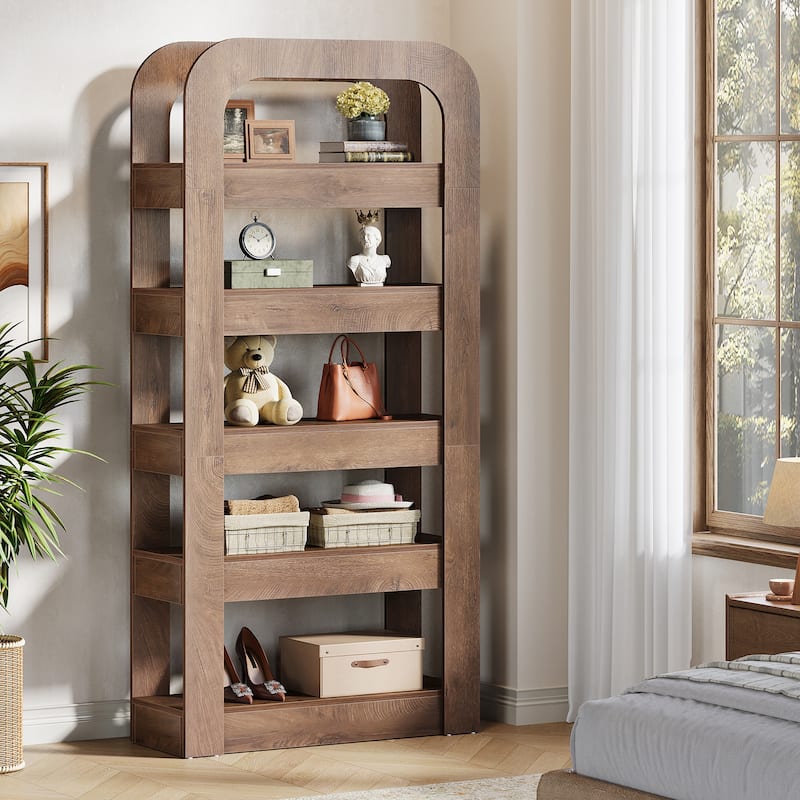 70.9 Inches Tall Bookshelf 5-Tier Bookcase for Home Office - 11.8" D x 31.5" W x 70.9" H