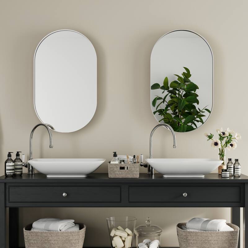 Wall Mount Metal Framed Medicine Cabinet with Storage