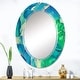 preview thumbnail 7 of 8, Designart 'Blue And Green Abstract Liquid Art I' Printed Modern Wall Mirror 24in.x36in.
