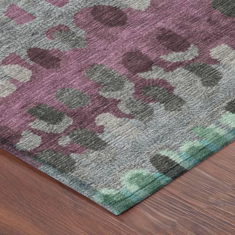 Machine Washable Indoor/ Outdoor Modern Trezze Chantille Rug