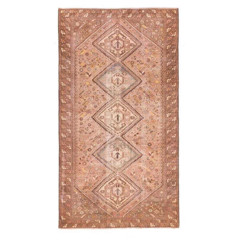 ECARPETGALLERY Hand-knotted Antalya Vintage Tan Wool Rug - 5'3 x 9'11